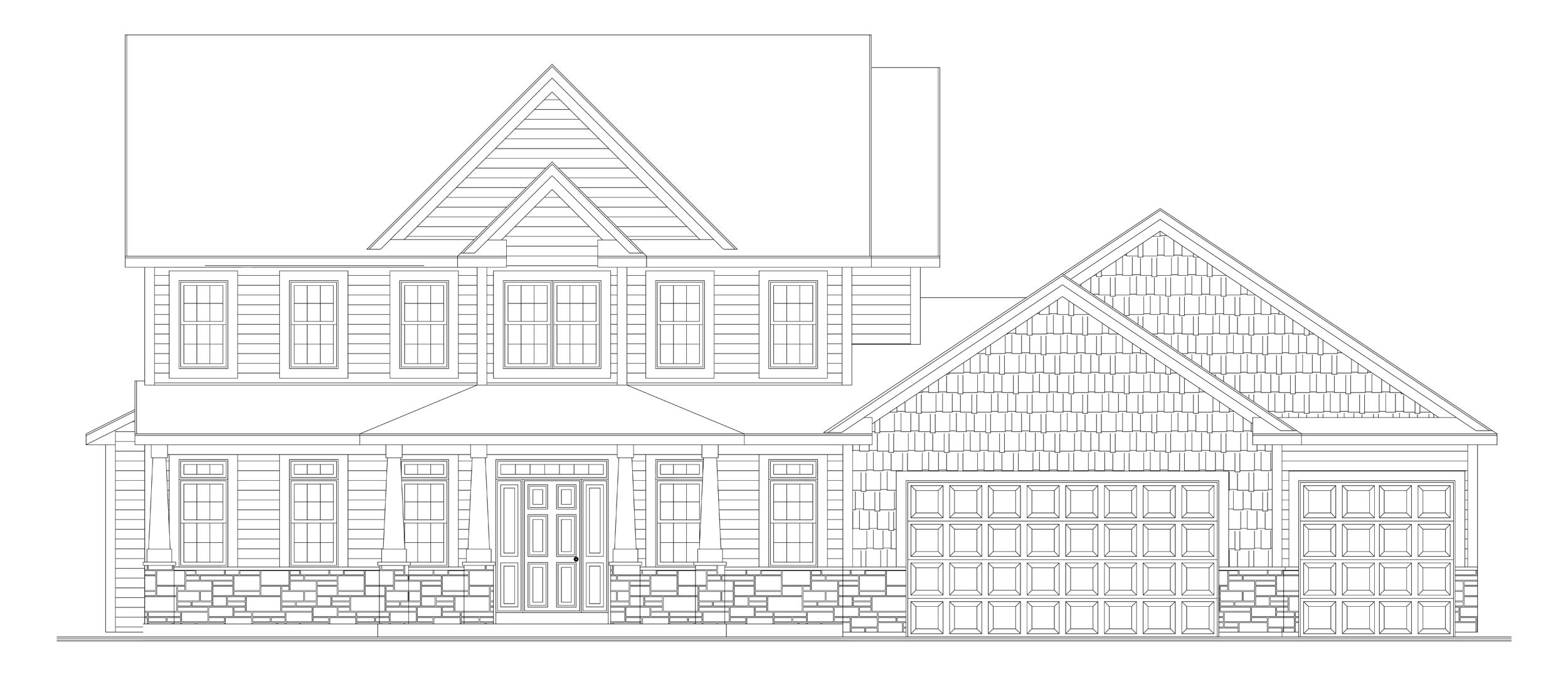 Ashbury front elevation rendering.